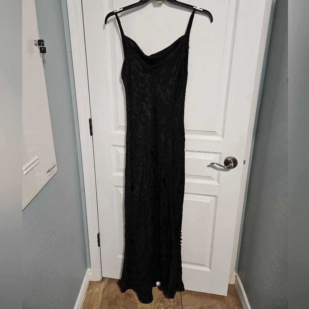 Daniela Corte Bias Slip Dress Silk Designer Gown Black Made USA Womens EU 40